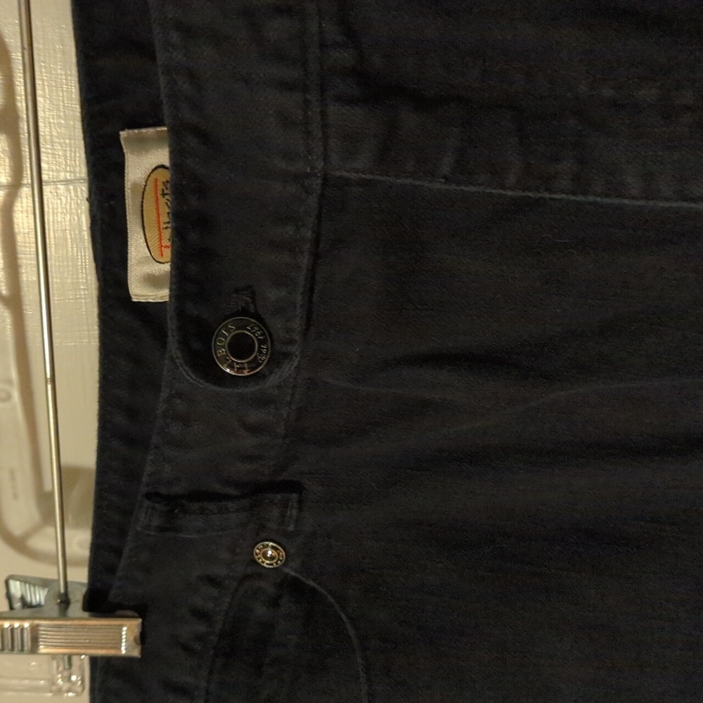 Talbots Black Denim Capris Size 14 Stretch Summer - Picture 4 of 10
